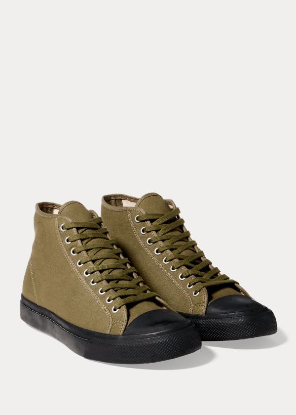 Women's Ralph Lauren Mayport Canvas Sneakers | 820914JKH